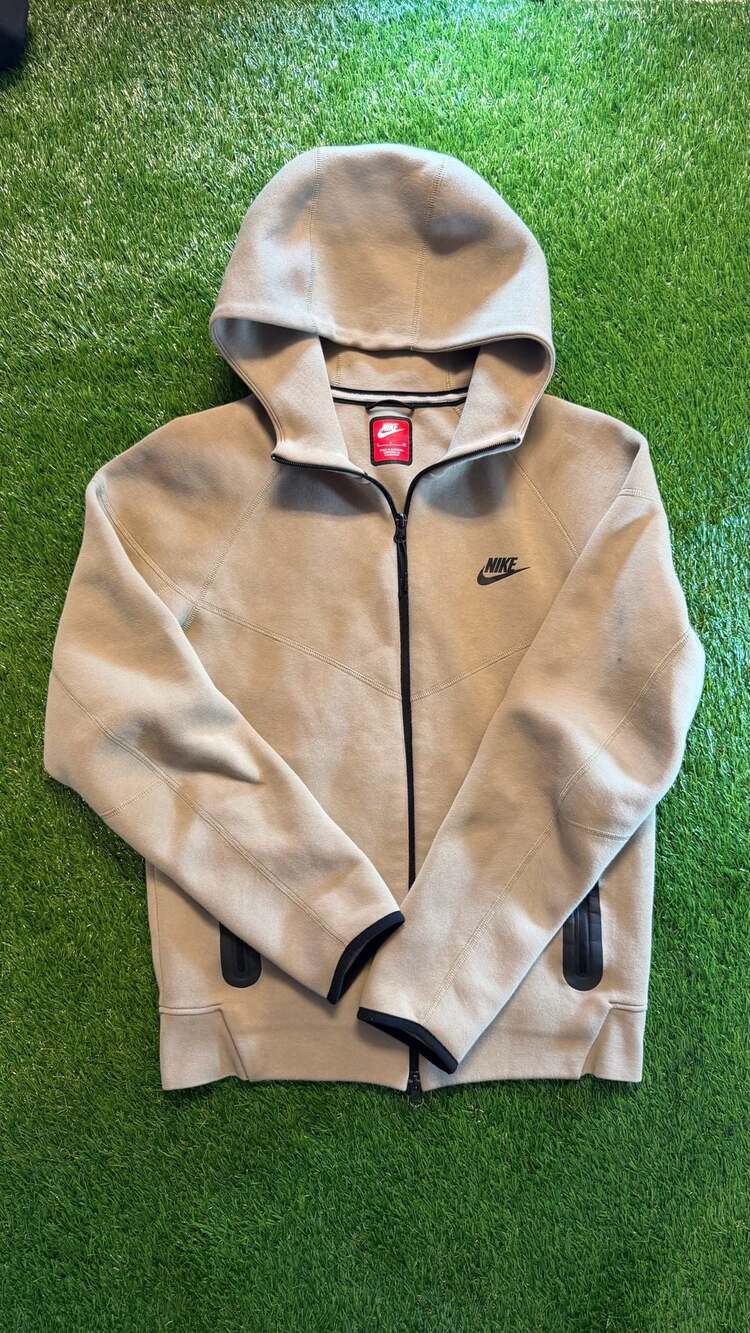 Nike Tech Fleece Windrunner Full-Zip Hoodie Size S Khaki Black